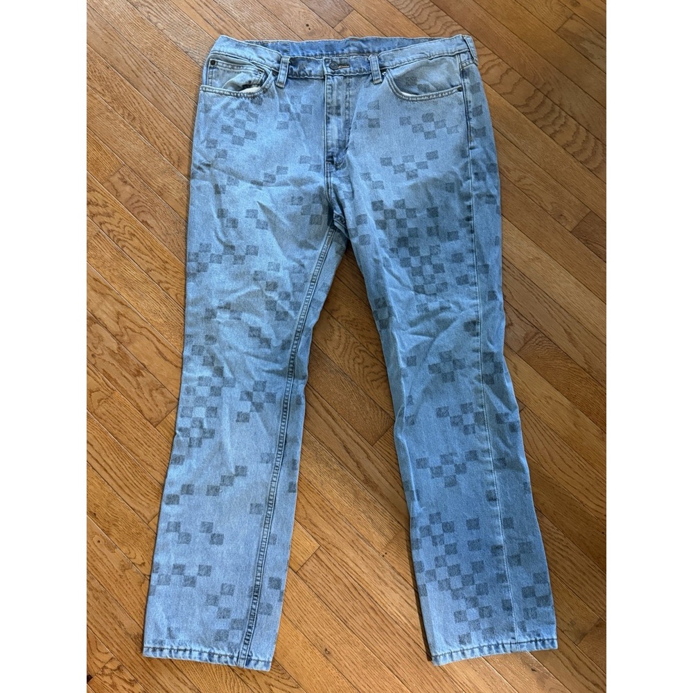 Levi's 511 Slim Fit "Bauer Check" Skateboarding Jeans light wash checkered 38/32
